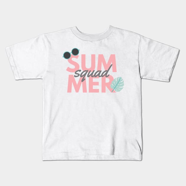 Summer squad Kids T-Shirt by Lyna